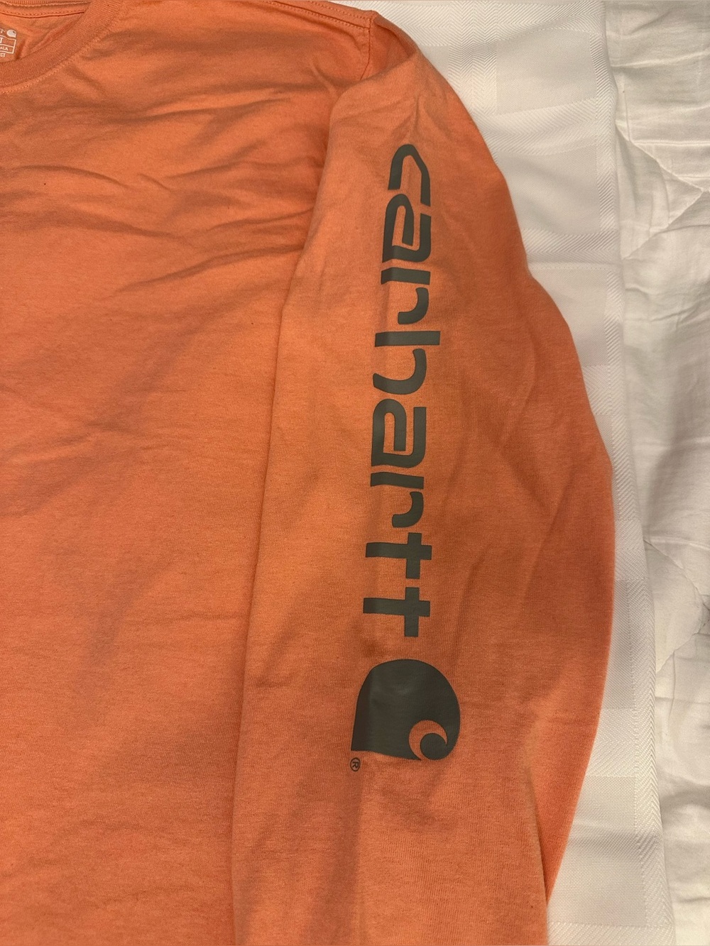 🧡🖤Carhartt Men’s Long-Sleeve Crewneck Shirt, 2 XL Loose Fit